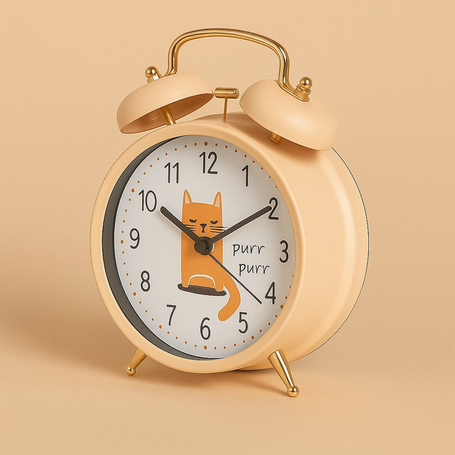 Ceas deșteptător pentru copii SAFI, Ø 24 cm, portocaliu