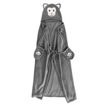 Patura cu gluga si broderie, 100 x 120 cm