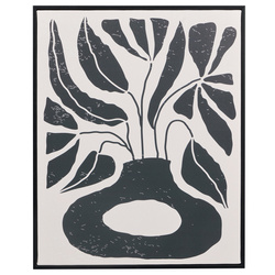 Tablou în ramă neagră cu motiv vegetal EMBER, 40 x 50 cm