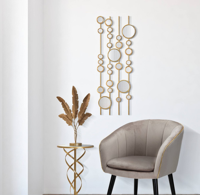 Decor de perete cu oglinzi, 35,5 x 90 cm