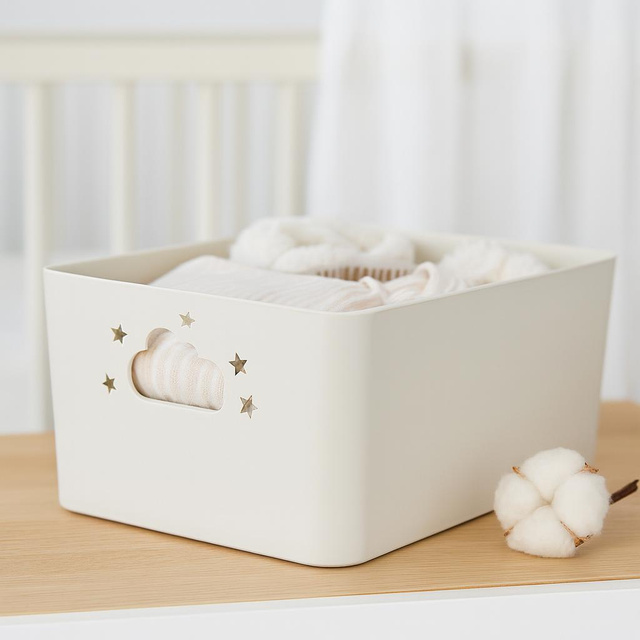 Recipient pentru jucării SKY, 34,5 x 25 x 15 cm, gri