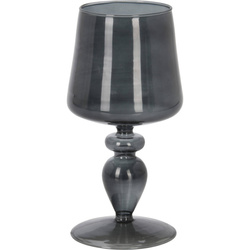 Sfeșnic din sticlă cu picior, 21 cm