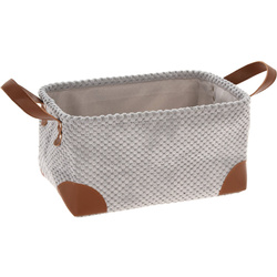 Cos pentru depozitare cu manere, catifea, 30 x 20 x 15 cm