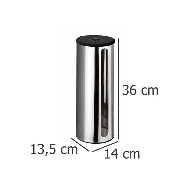 Recipient pentru role de hârtie igienică de rezervă, tavă de oțel montată pe perete DETROIT - WENKO