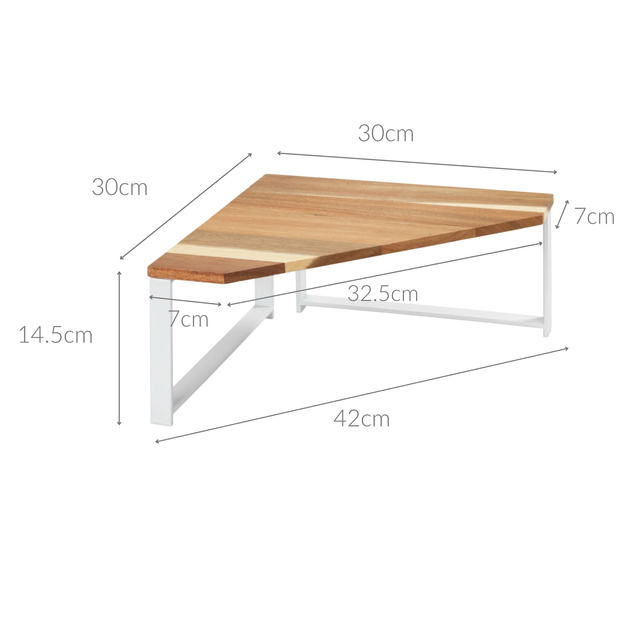 Raft bucatarie coltar pentru blat LOUISA, lemn de salcam