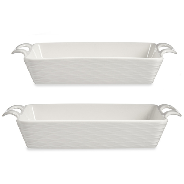 Set 2 vase din porțelan pentru copt