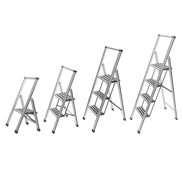 Scară din aluminiu, cu 2 trepte, WENKO, gri