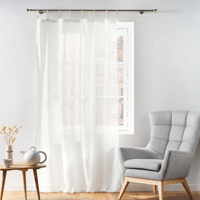 Perdea cu bretele de iuta BELANI, 140 x 240 cm