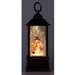 Lanterină decorativă de Crăciun cu LED, apă și sclipici, 23 cm, om de zăpadă