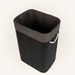 Coș de rufe negru din bambus, 80 l