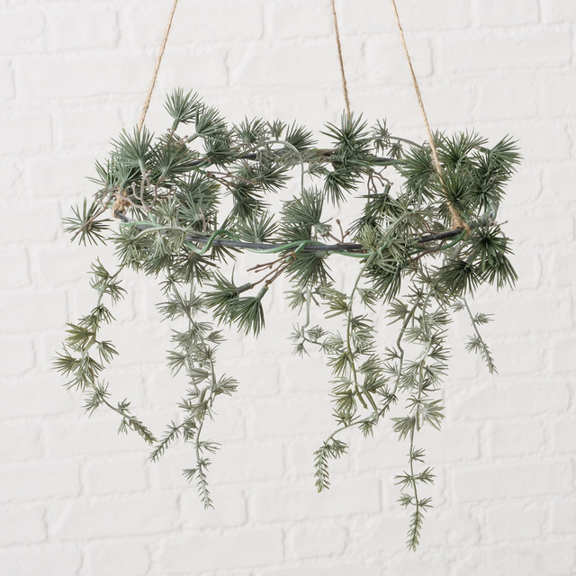 Coroană decorativă realizată manual KIEFER, Ø35 cm