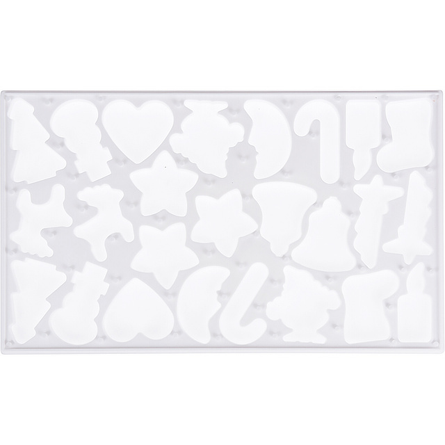 Forma pentru fursecuri 25 bucati, tema Craciun, 37 x 22 cm