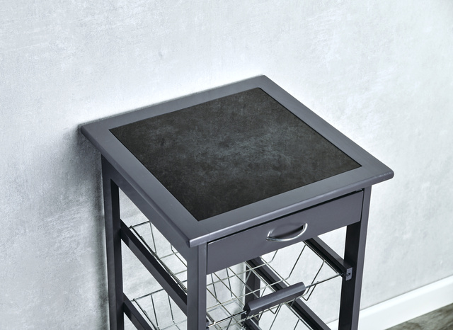 Bar de bucatarie mobil cu sertar si cosuri, 36 x 77 cm