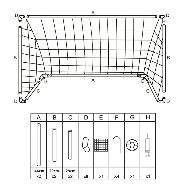 Poarta de fotbal, set mic cu minge si pompa