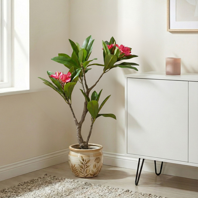 Copac artificial în ghiveci Frangipani, 50 x 90 cm