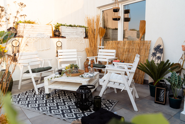 Felinar de bambus cu frânghie, Ø 21 x 38 cm, verde