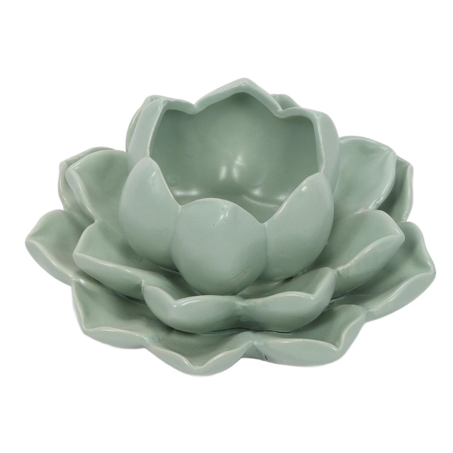 Suport pentru canapea floare de lotus din porțelan, 12,5 x 13 x 6,5 cm