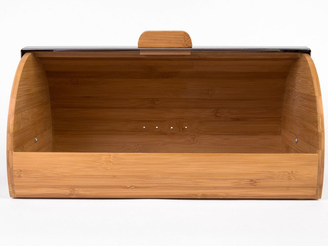 Coș de pâine din bambus cu capac metalic, ZELLER