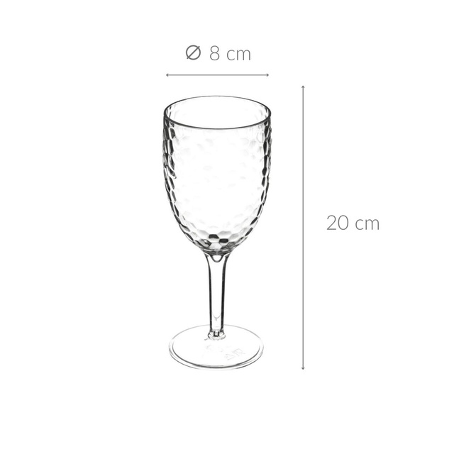 Pahar de vin ESTIVA, plastic, 350 ml