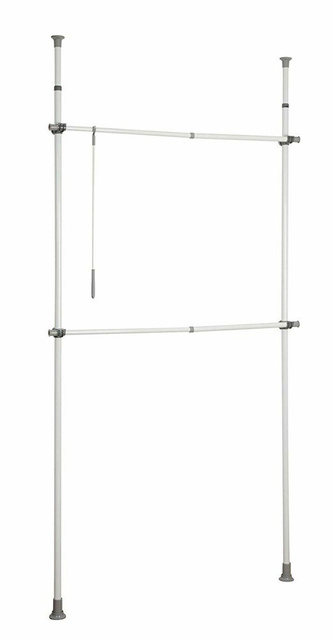 Suport de îmbrăcăminte Herkules Basic WENKO, 2 niveluri, stâlpi telescopici de garderobă