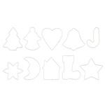 Forme pentru turtă dulce, oțel inoxidabil, 10 bucăți