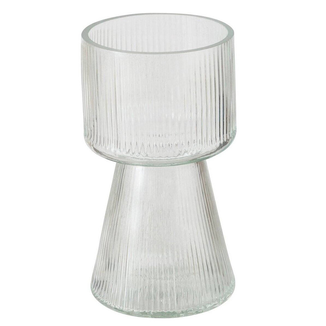 Vaza din sticla  Imano, sticla  canelata, 18 cm