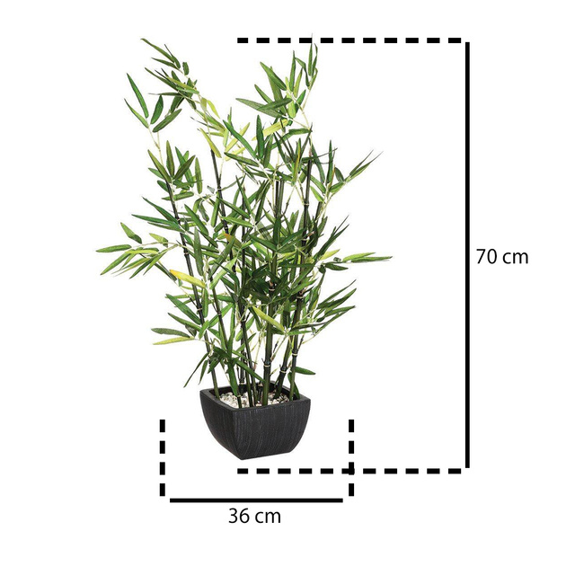 Flori artificiale - bambus într-un ghiveci