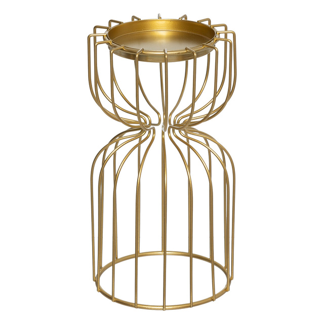 Set suporturi metalice pentru lumanari, aurii