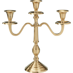 Candelabru cu trei brațe, auriu, 30 cm, model 1