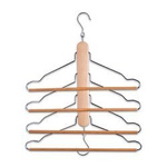 Suport pentru pantaloni, haine, 4 umerașe, ZELLER, maro închis