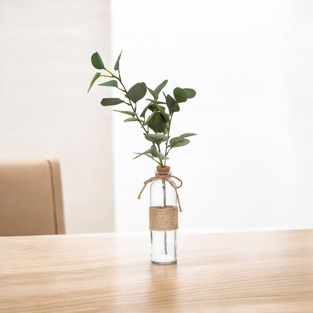 Crenguță de eucalipt artificiala în vază, 48 cm