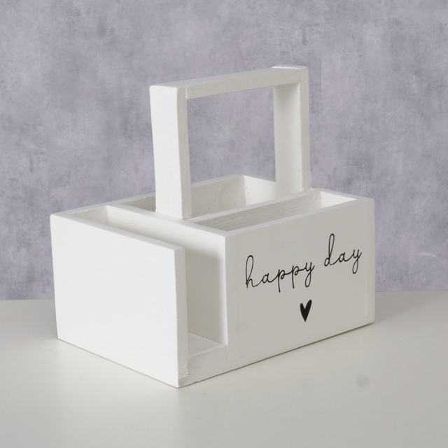 Organizator din lemn pentru ustensile de bucătărie, 20 x 20 cm