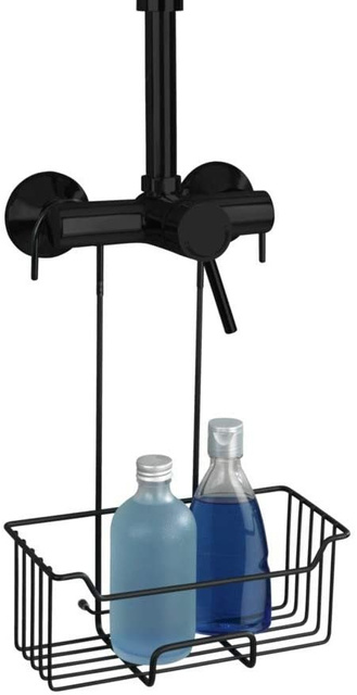 Raft de baie suspendat pe un robinet de duș CADDY MILO, negru, WENKO