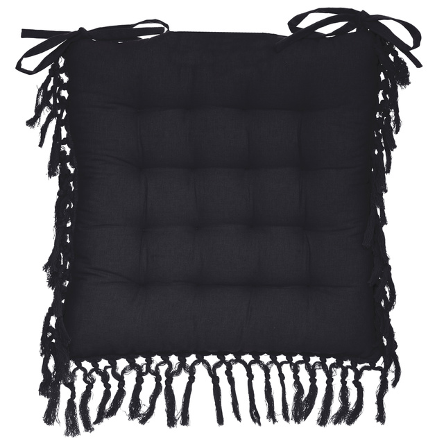 Perna pentru scaun, cu franjuri, 40 x 40 cm