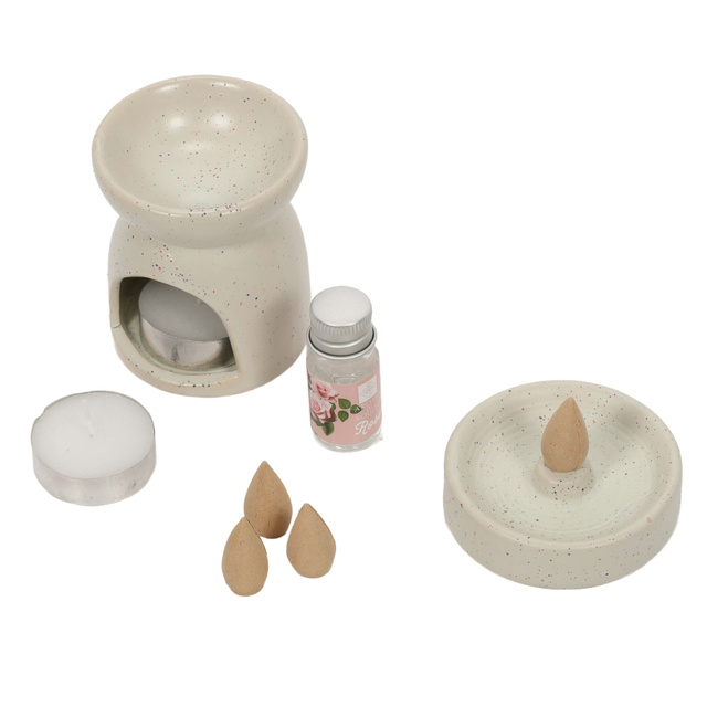 Lămpă aromatică + bețișoare parfumate HAPO, 9 piese