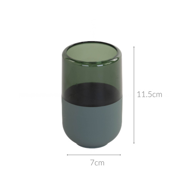 Pahar de plastic pentru periuțe de dinți, kaki, 7 x 11,5 cm