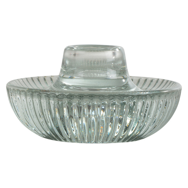 Suport lumanari cu nervuri din sticlă ARTY