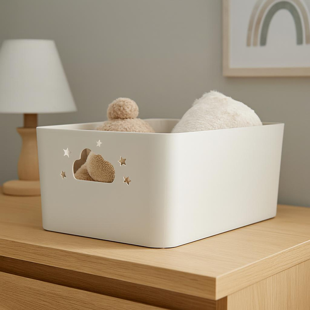 Recipient pentru jucării SKY, 34,5 x 25 x 15 cm, gri