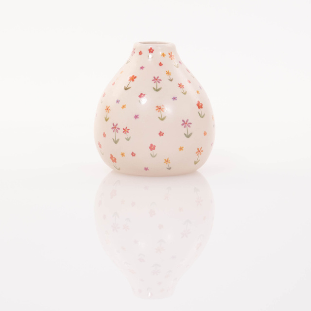 Vaza mica Blumi, model cu flori mici, inaltime 10 cm