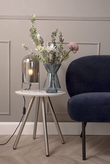 Lampă de birou cu abajur din sticlă BELL, Ø 16 cm