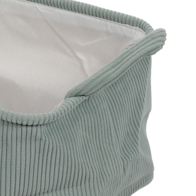 Coș de depozitare cu mânere, din poliester, 35 x 25 x 20 cm