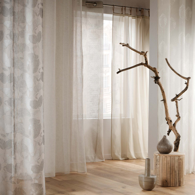 Perdea cu bretele de iuta BELANI, 140 x 240 cm