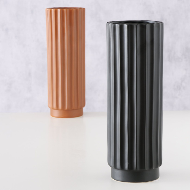 Vaza din gresie Vianello, 31 cm, maro