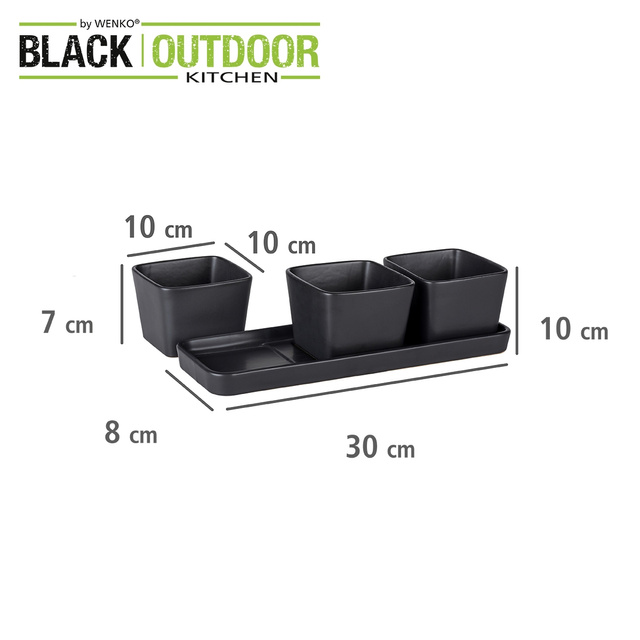 Set pentru gustari, 3 boluri cu tava, 300 ml, WENKO