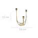 Sfeșnic decorativ metalic pentru 3 lumânări, 23 cm