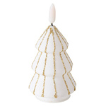 Lumânare în formă de brad cu flacără artificială TORIS, 12 cm