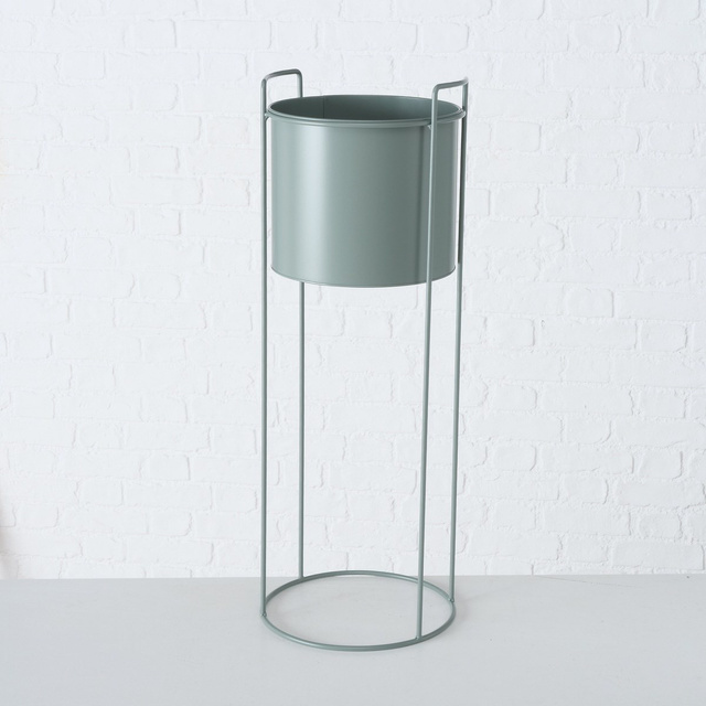 Ghivece metalice pe suport Melanda, verde deschis, 3 buc