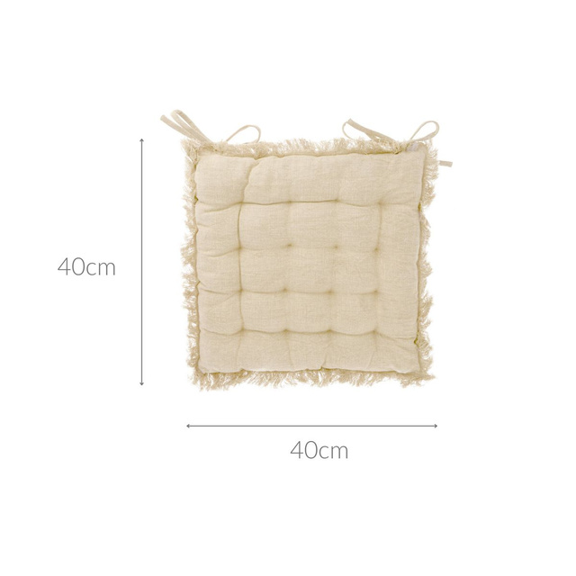 Perna pentru scaun Simply captuseala matlasata, bumbac, legaturi, 40 x 40 cm