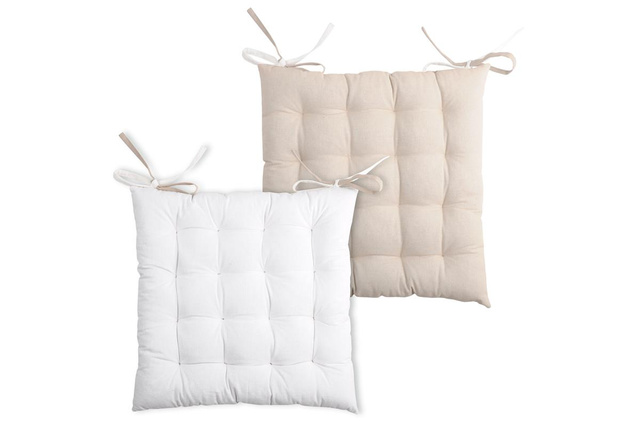 Perna pentru scaun cu legături DUO, 100% bumbac, 40 x 40 cm