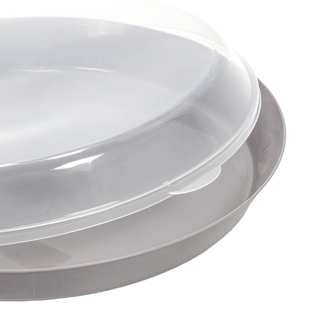 Tava din plastic cu capac, Ø 35,5 x 8,5 cm